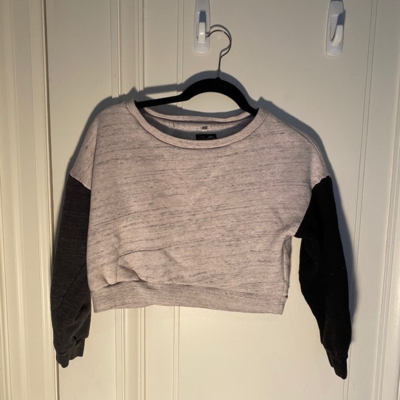 Cheap Monday Cropped Black & Grey Sweater - Picture 1 of 3